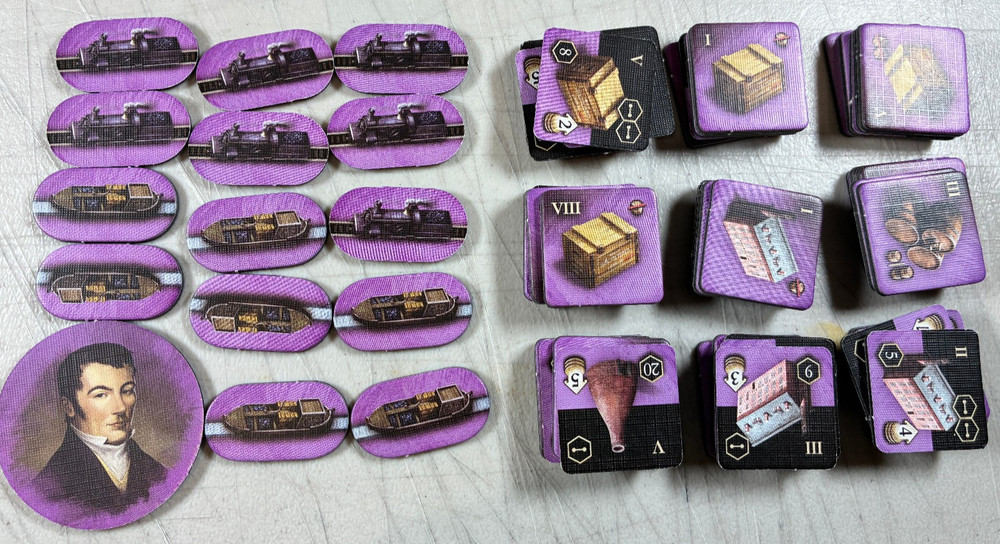 Purple Tile Set Industry Link + 2018 Brass Birmingham Replacement Pieces Parts