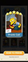 Prank Call ⭐Monopoly Go Sticker MOGO The Simpsons Go! Stickers 🌟FastDelivery