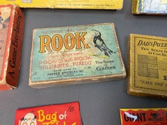 Huge Vintage lot 1930’s & 40s Board Card Games & Toys & Blocks Bingo Anagrams