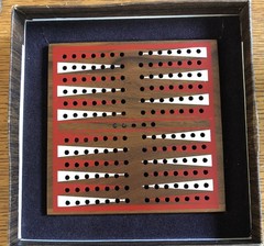 Wm. F Drueke & Sons American Walnut Peg Backgammon #49504 Complete