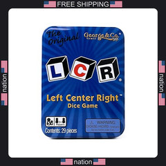 LCR® Left Center Right? Dice Game – Blue Tin