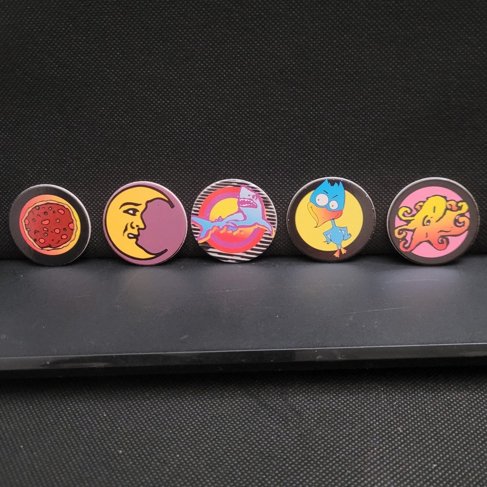 POG Stack N Smack Milk Caps (5) 1990s Pogs Game Pieces Cool Retro 90s Fun