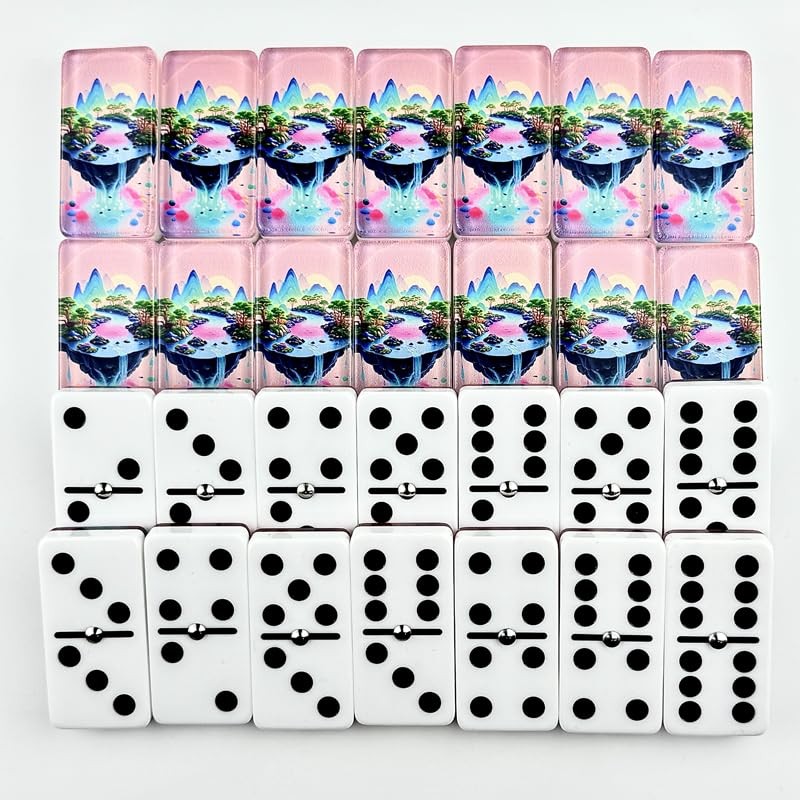 Dominos Set for Adults Kid – Dominoes – Board Games, Double 6 Dominoes Family…