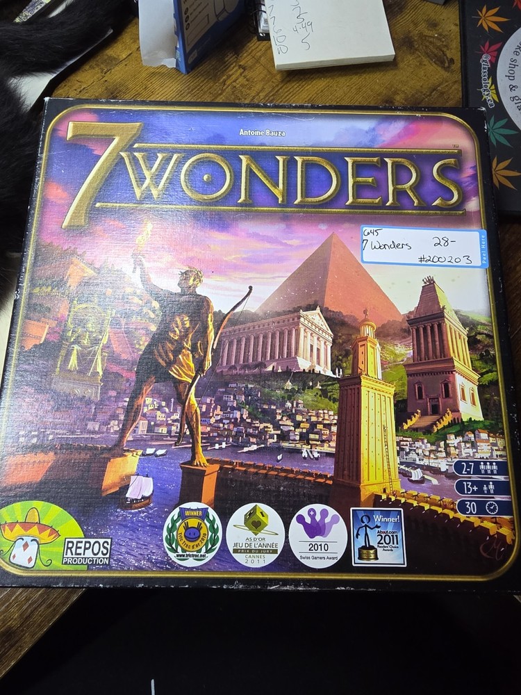 7 Wonders Board Game by Repos Production, New, Sealed