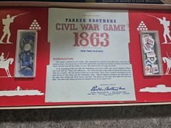 Vintage 1961 Civil War Game 1863 Parker Brothers Board Game Complete Plastic Peg