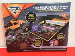 Full Throttle Monster Jam Table Tennis Ping Pong Set Table Tennis