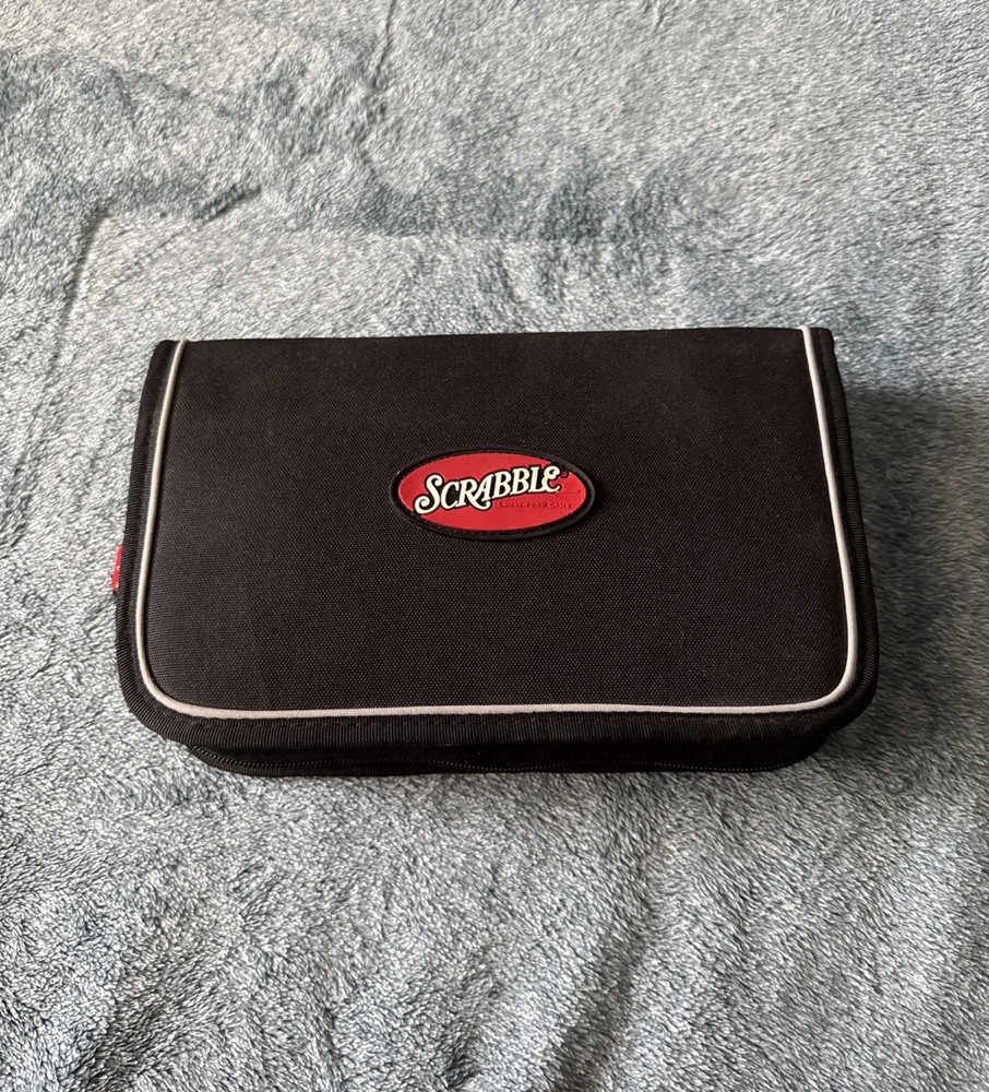 Scrabble Travel folio edition deluxe zippered carrying case. Complete