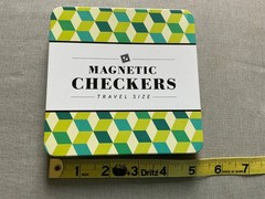 Magnetic Checkers Travel Size Mini Game in Metal Tin – Compact Portable Set