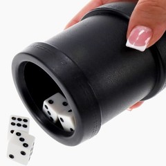 WE Games 4 Plastic Dice Cups, 20 Dice, Instructions for Liar’s Dice and 10 Games