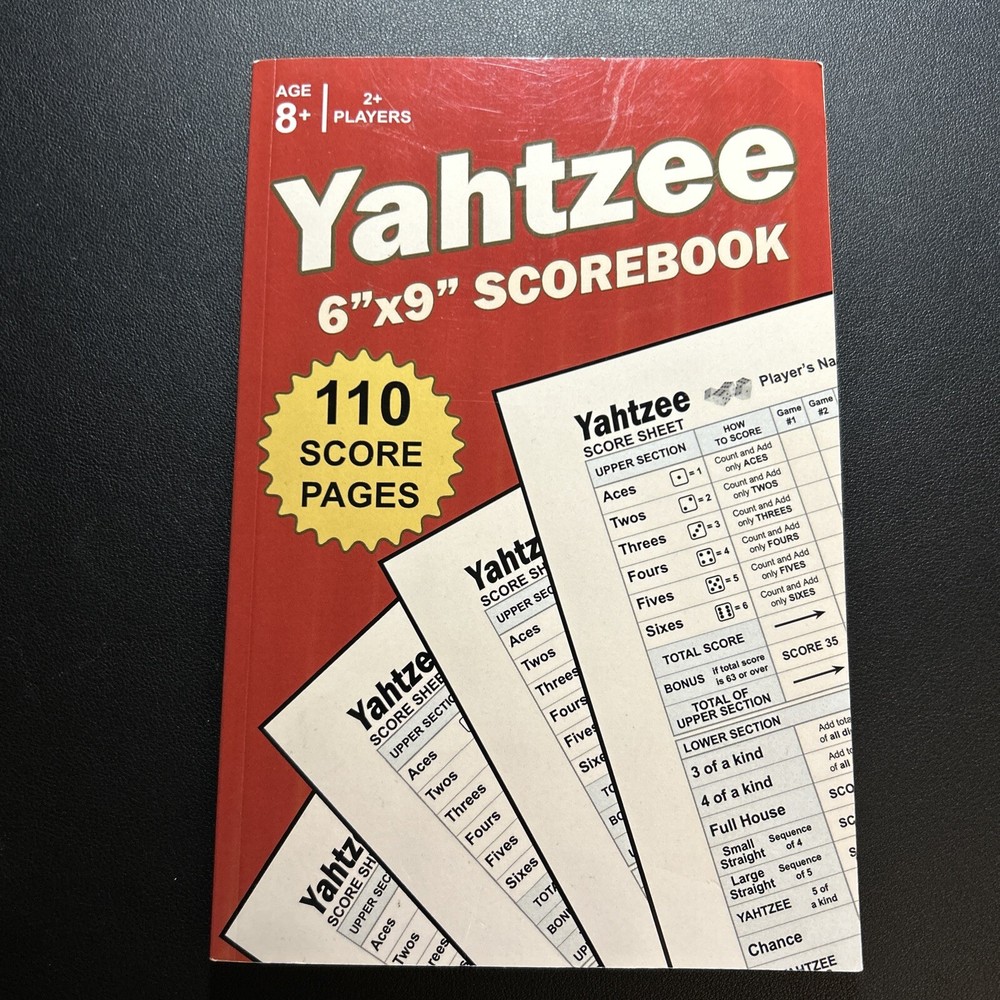 Yahtzee Score Pad Book – 750 Yahtzee Dice Score Games in a 6×9 pad size