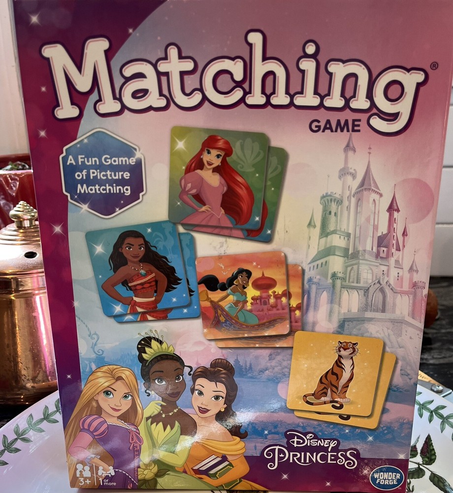 Wonder Fordge Disney Princess Matching Game New In Box Ages 3+ 1 Or More Players