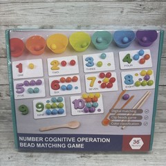 Number Cognitive Operation Bead Matching Game Toddler Toy 36+ Months Montessori