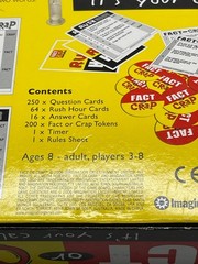 Imagination game FACT or CRAP it’s your call 2006 ages 8 to adult 3 to 8 READ