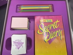 Vintage 1991 GIRL TALK SECRET DIARY Almost Complete 1 Card Missing.