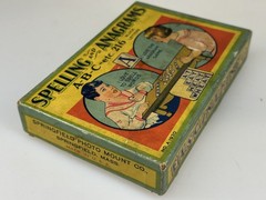 RARE Antique vtg 1930 ANAGRAMS Letter Tile Spelling Game Box