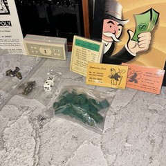 Monopoly Bookshelf Edition Vintage 42749 Wooden Wood Hasbro – See Description