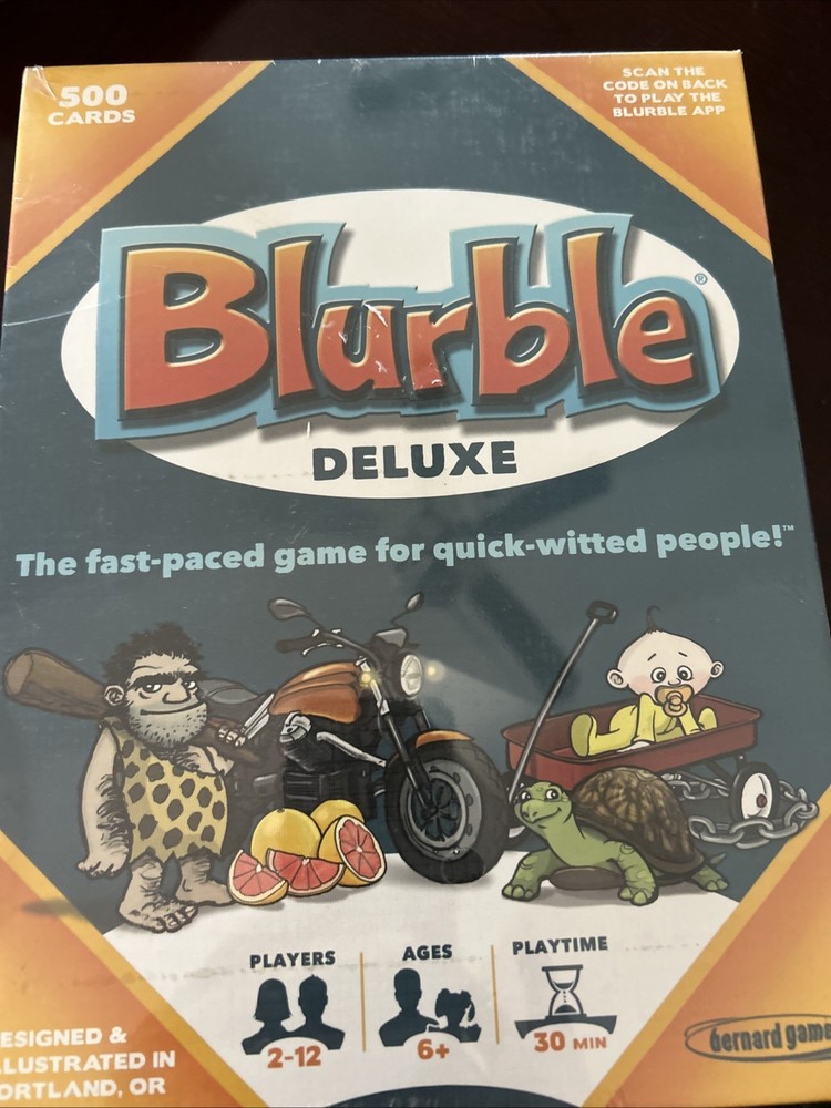 Blurble Deluxe by Bernard Games. “Fast Paced Game For Quick-witted People!”