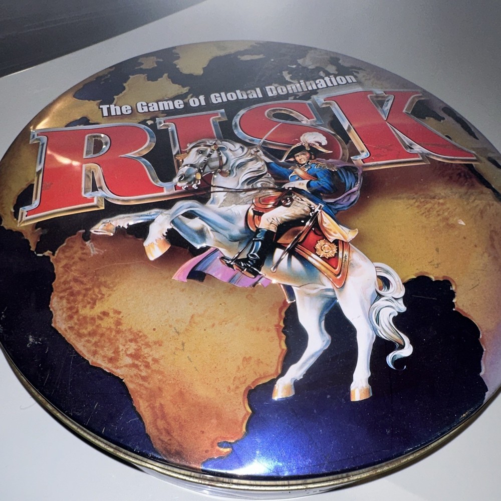 Risk Global Domination Travel Strategy Board Game COLLECTORS TIN 2 Players 10+