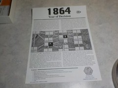 OMEGA GAMES 1864 YEAR OF DECISION MOSTLY UNPUNCHED COMPLETE WAR GAME
