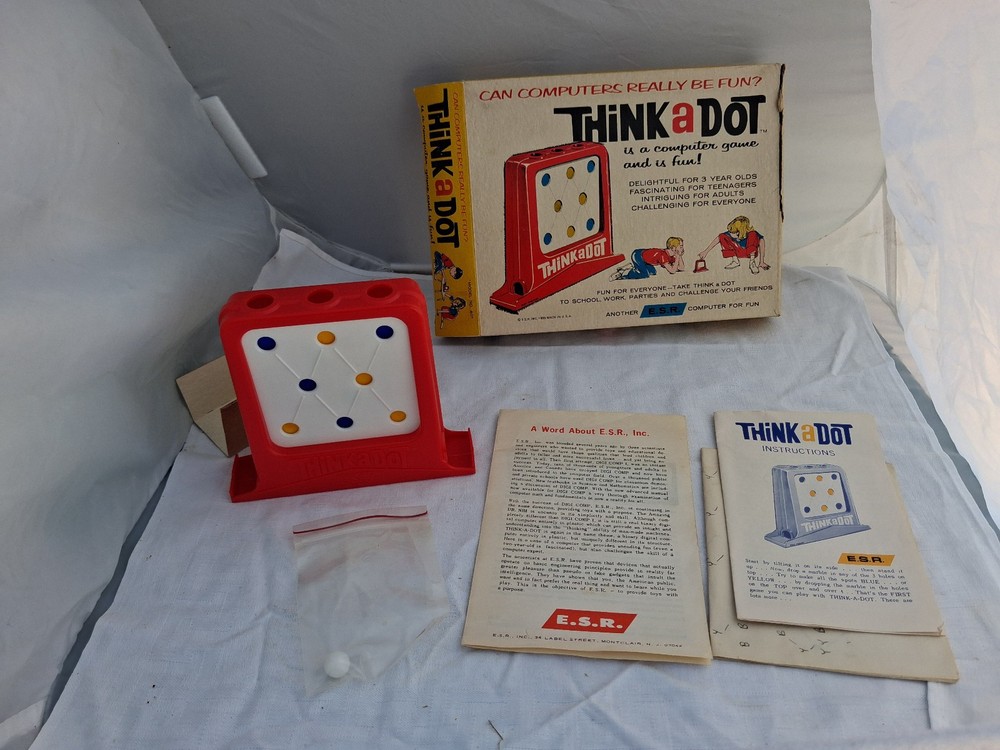 Vintage Think a Dot Computer Game E.S.R. Model No. 401 c. 1965 Made in USA
