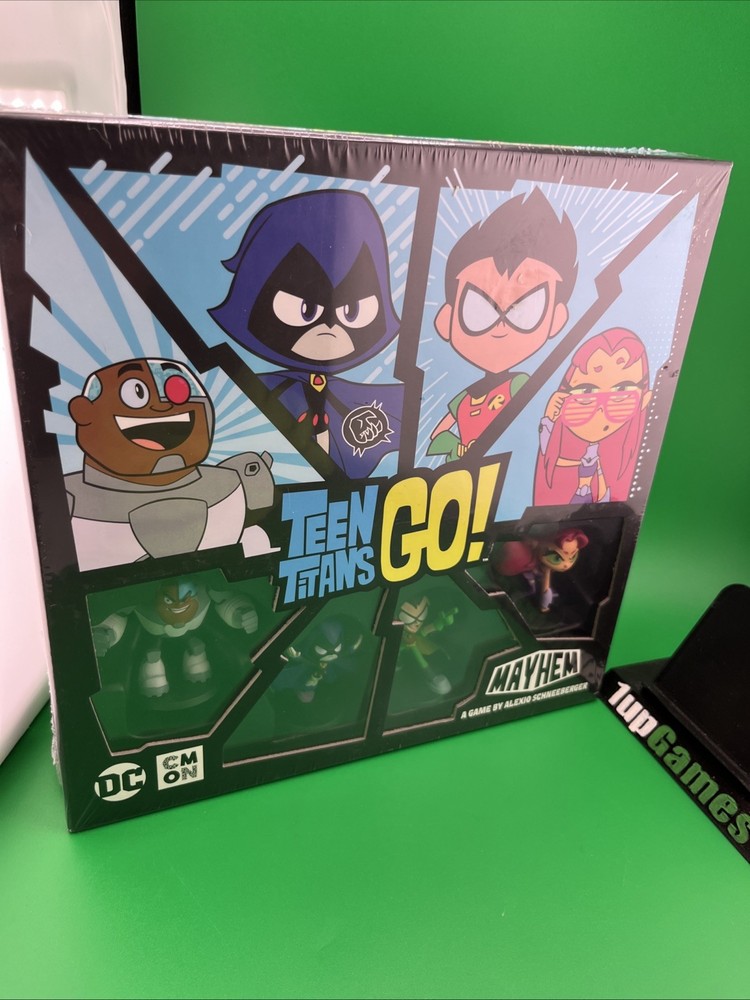 Teen Titans Go! Mayhem Board Game CMON NIB Raven Robin Drake Firestar Batman T11