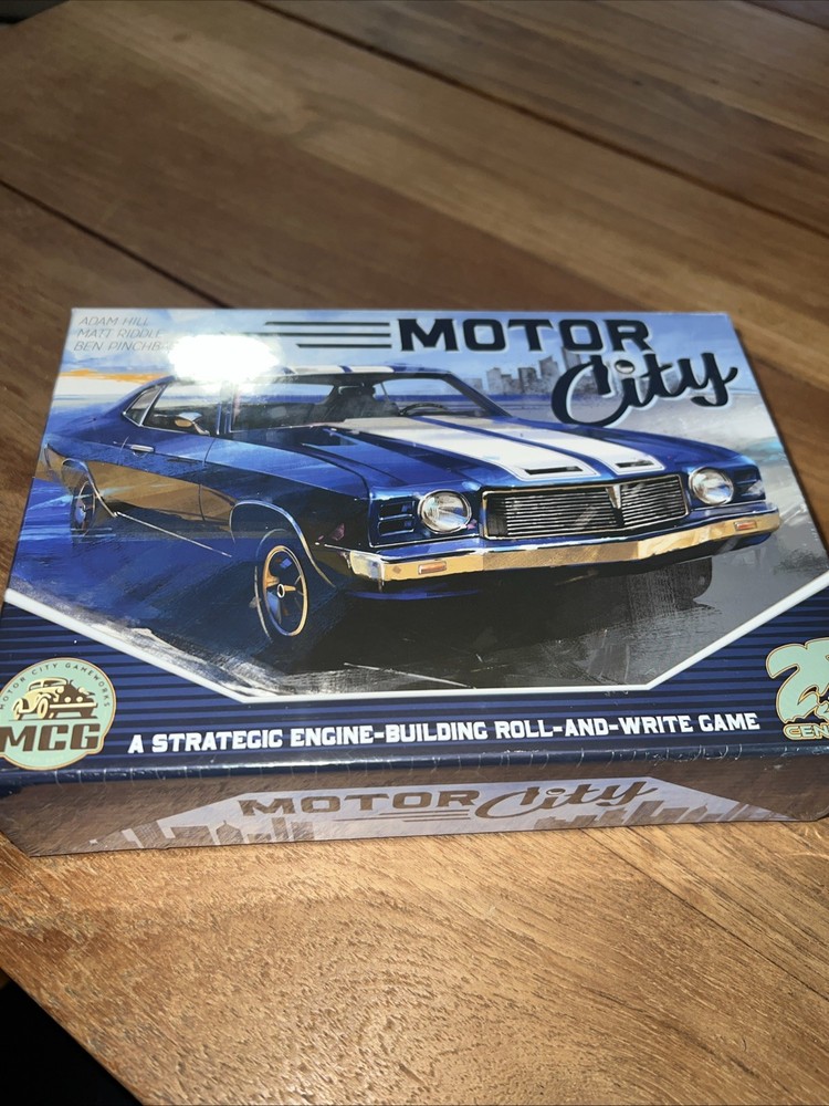 Motor City – Strategic Engine Building Roll Write Board Game | 25th Century J1