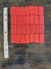 Marion & Co. Double 6 Dominoes Red Tournament Size Spinners W/ Faux Velvet Box