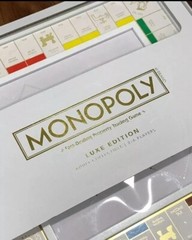 Hasbro Monopoly Luxury LUXE White and Gold Limited Edition SOLD OUT EVERYWHERE!!