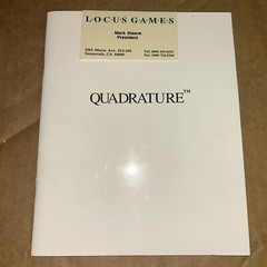 1992 Locus Games ‘Quadrature’ Strategy Game Development By Mark Steere TPB