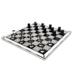 NEW! OnDisplay Deluxe Acrylic Checkers Set – 3D Luxe Crystal Board Game