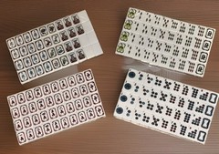 American Mahjong Tiles 160 Engraved 1.4” Acrylic Tiles •Racks & Pushers •Mat
