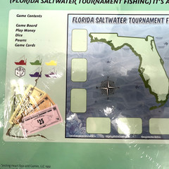 Florida Saltwater Tournament Fishing Board Game New Sealed 1992 Damaged Box