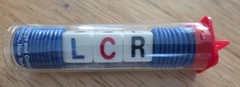 Original George & Co LCR Left Right Center Dice Game w/Blue Chips & Instructions