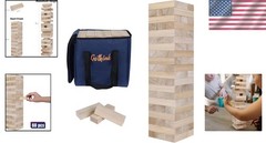 Wooden Giant Tumble Tower Game – 60 Blocks for Thrilling Fun & Skill Development
