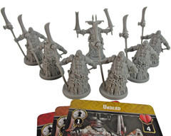 MASSIVE DARKNESS 2: Hellscape 6x UNDEAD & LEADER Minis & Cards NEW!!