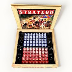 Stratego Nostalgia Edition Wooden Box Board Game Vintage Style Complete MB 2002