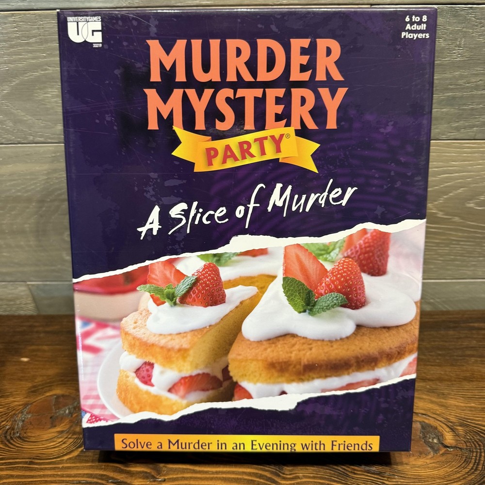 Murder Mystery Party A Slice Of Murder Game 6-8 Adult Players University Games
