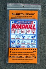 2 Roadkill Bingo® Travel Game w 4 playing cards & reusable static cling squares