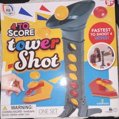 Games Hub Tower Shot Family Game, 2 Catapults, 2-4 Players, 3+ Years