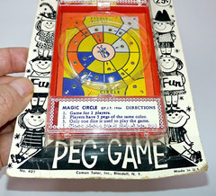 Comon Tatar Rare 1950sMagic Circle Plastic-Peg Pocket Game No 401 Original Card