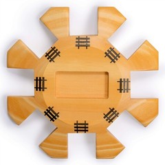 Yellow Mountain Imports Mexican Train Dominoes Accessory Set (5.8-Inch Wooden Hu