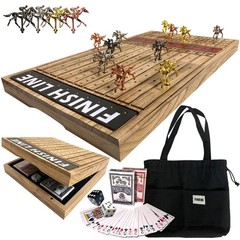 Horse Racing Game for Adults, Foldable Horse Race Board Game with 11 Luxuriou…