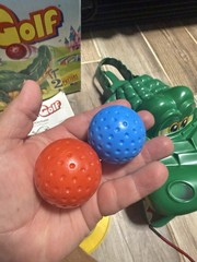 Vintage 1993 Milton Bradley Gator Golf Game Tested Works 2 Clubs 2 Balls + Instr