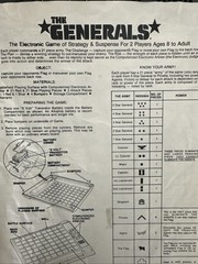 Vintage 1979 The Generals Electronic Strategy Game See Description