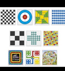 Classic Game Collection, 100 Family Board Games for Adults and Kids. 8×8