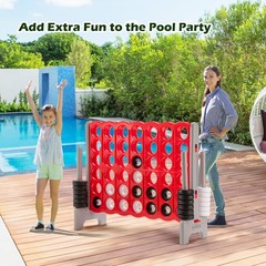 Jumbo 4-to-Score 4 in A Row Giant Game Set Outdoor Indoor Adults Kids Family Fun