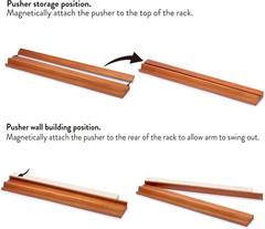 Classic Chestnut Color Wooden Mahjong Game Racks