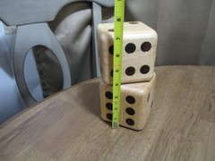 3.5″ Giant Wooden Yard Dice Set for Outdoor Fun, Barbeque, Party Events