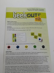Geek Out! Board Game by Playroom Entertainment Table Top Ltd Edition