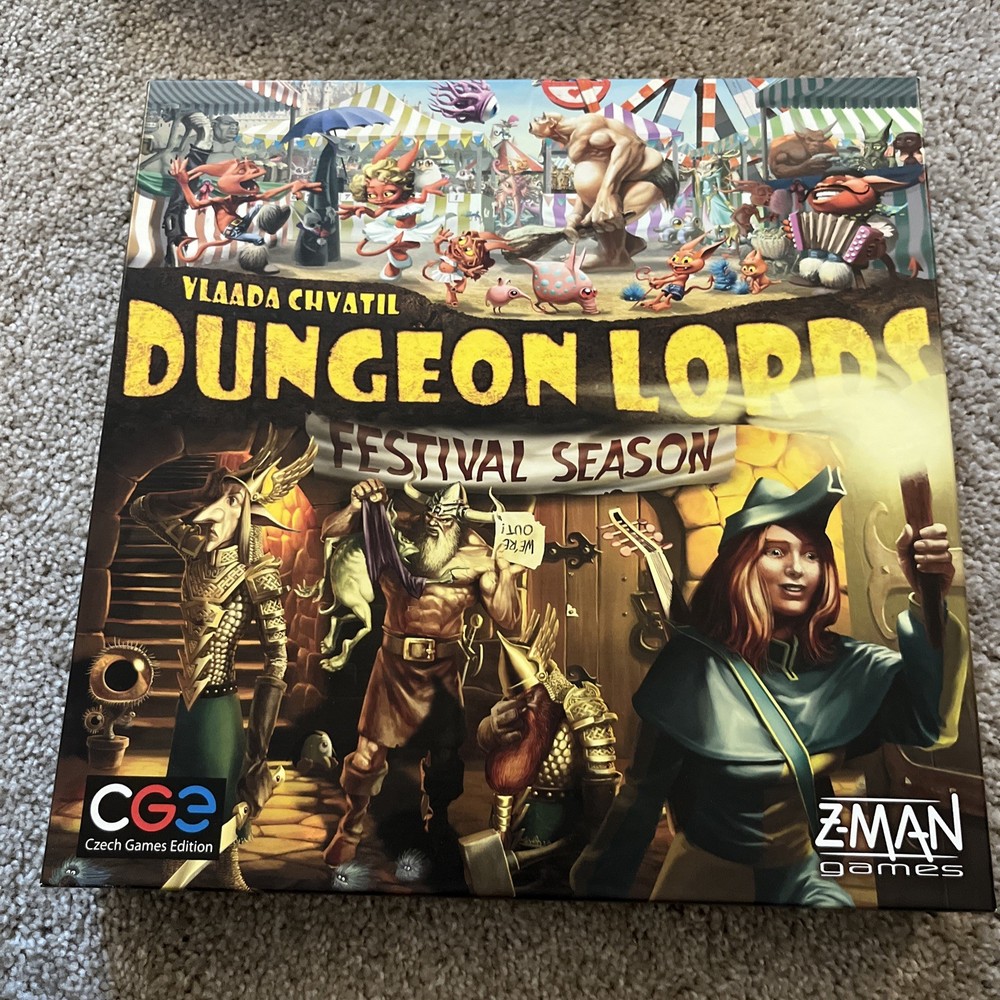 Z-Man Games Czech Games Edition Dungeon Lords Fantasy Board Game Complete 2+